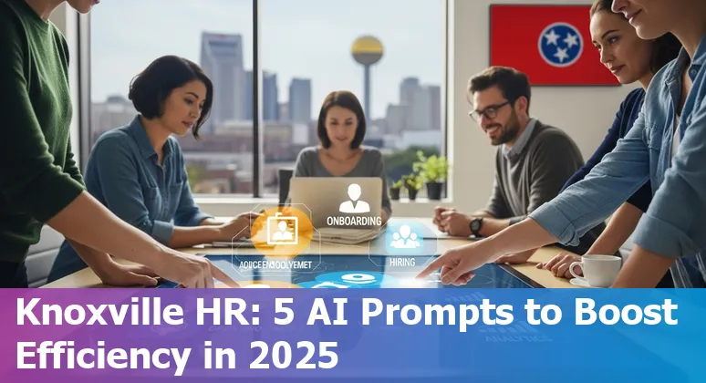 Knoxville HR professional using AI on a laptop to craft benefits and hiring messages