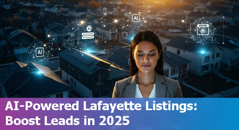 Real estate agent using AI tools to analyze Lafayette, LA property data in 2025