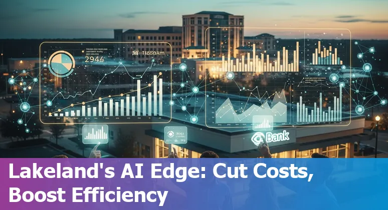 Financial services team using AI dashboard in Lakeland, Florida office to cut costs and improve efficiency