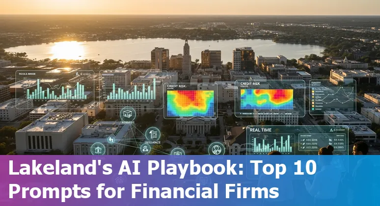 Lakeland Florida financial services team using AI prompts for chatbots, fraud detection, and cash flow forecasting.