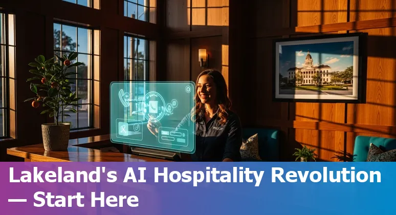 Hotel front desk using AI cloud contact center interface in Lakeland, Florida in 2025