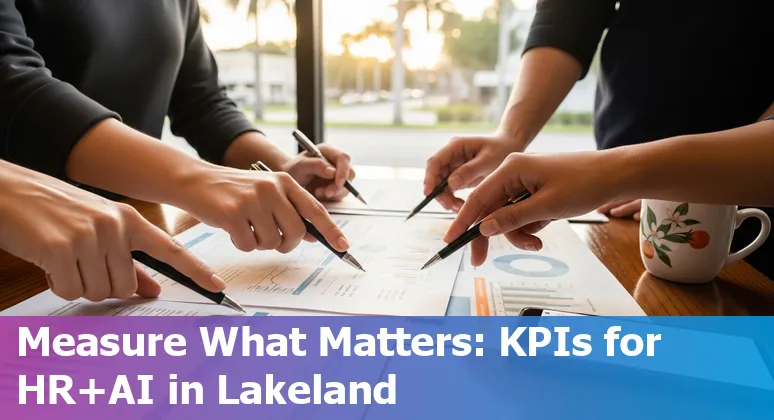 HR team planning AI reskilling strategy in Lakeland, Florida office, 2025