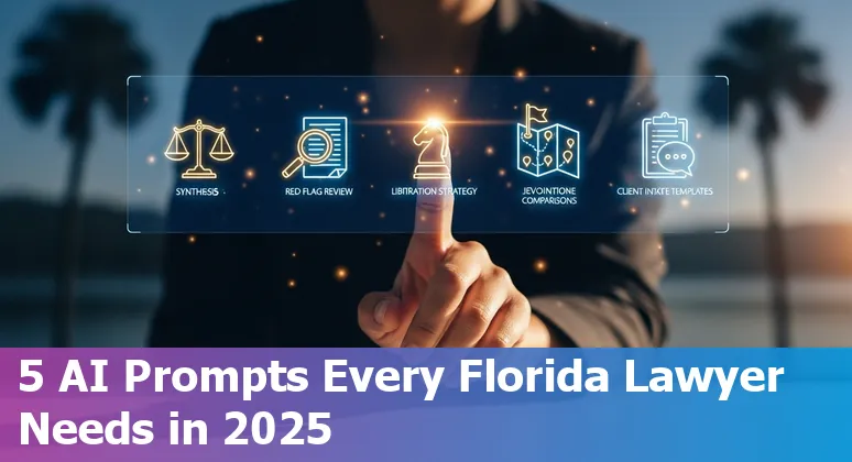 Lakeland attorney using AI to draft legal documents with Polk County courthouse in background