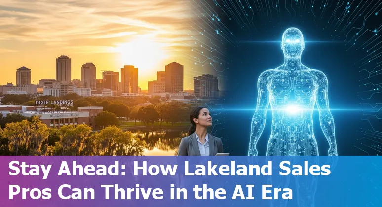 Lakeland, Florida sales team using AI tools in 2025 - laptop with CRM, charts and AI assistant on screen