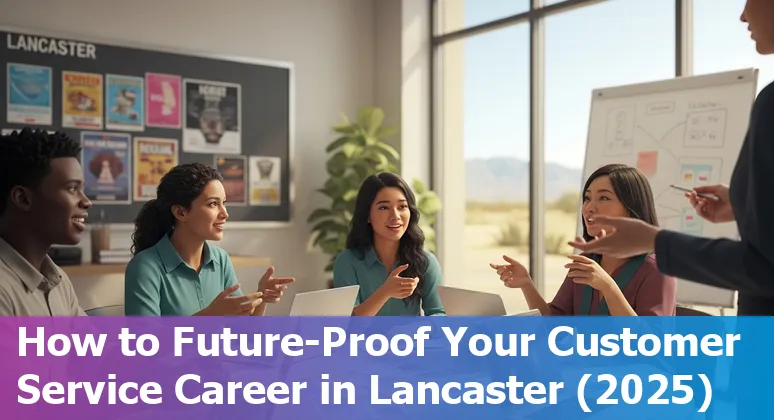 Customer service agent using AI tools in Lancaster, California office in 2025