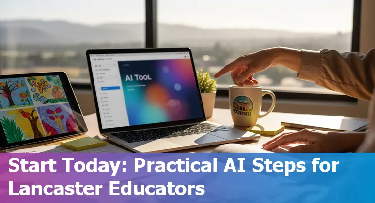 Educators in Lancaster, California discussing AI in education workshop, 2025
