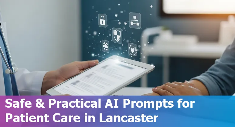 Healthcare AI in Lancaster: clinicians using AI tools for imaging, documentation, and patient chatbots.