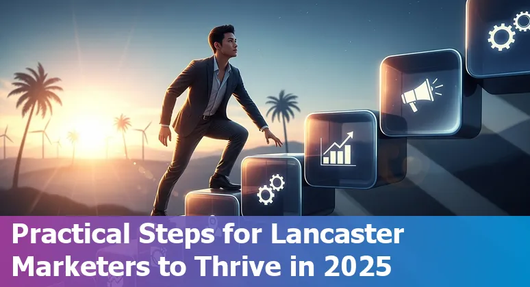Lancaster, California, US marketer using AI tools on a laptop — guidance for 2025