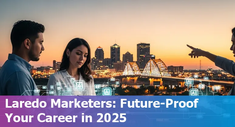 Laredo, Texas, US marketer using AI tools on laptop — marketing jobs and reskilling in 2025