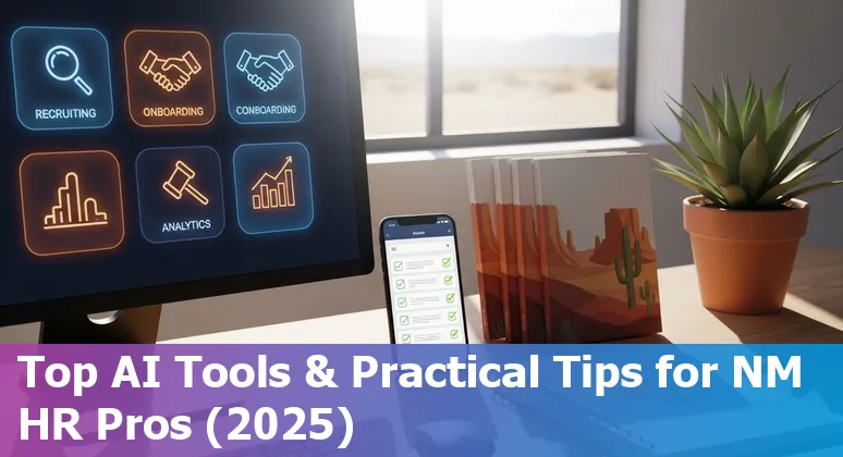 HR professional using AI tools in an Las Cruces, New Mexico office in 2025