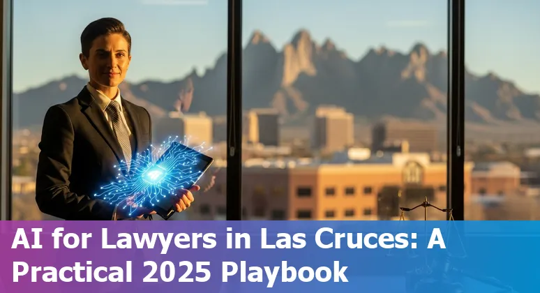Legal professional using AI tools in an office in Las Cruces, New Mexico — 2025 guide image