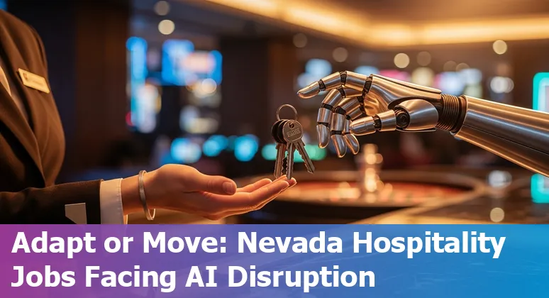 Hotel housekeeper, robotic delivery cart, automated bartender and casino front desk in Las Vegas collage