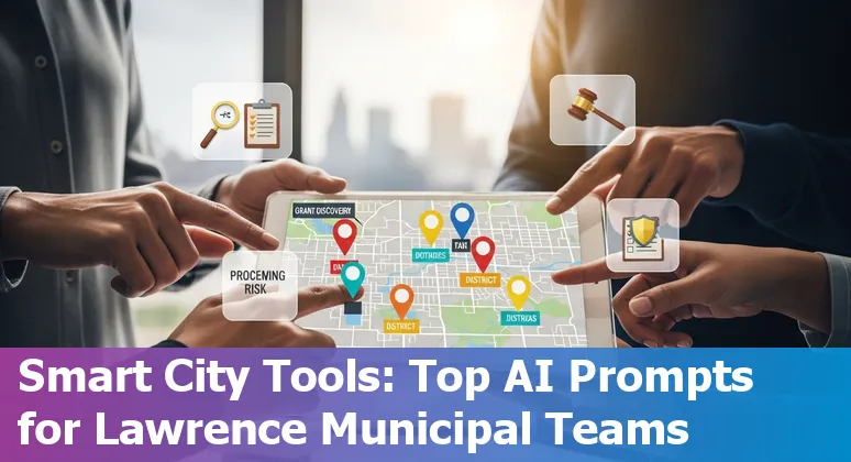 City staff using AI tools for grant discovery and procurement planning in Lawrence, Kansas.