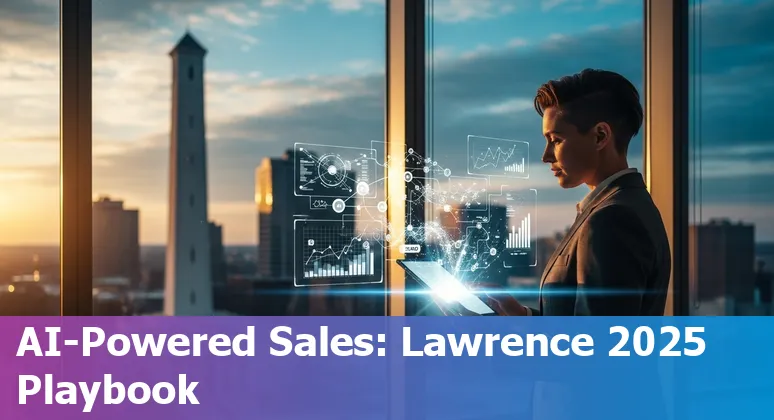 Sales professional using AI tools in Lawrence, Kansas in 2025, illustrating local AI sales workflow