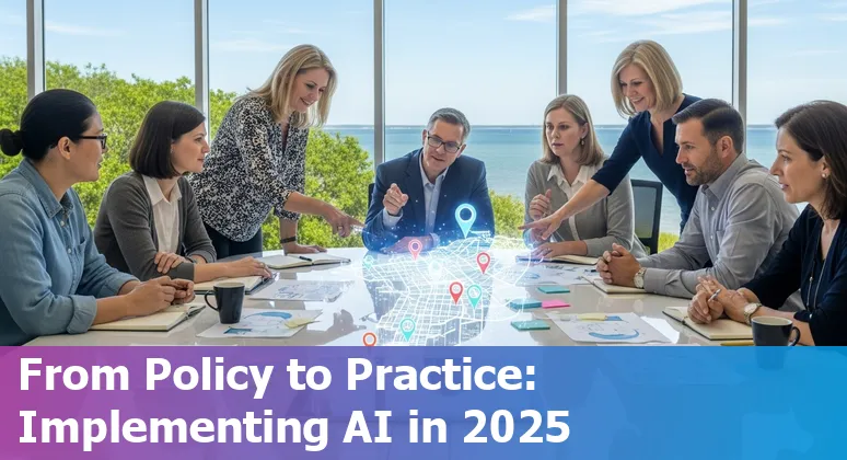 Educators exploring AI tools at a 2025 workshop in League City, Texas
