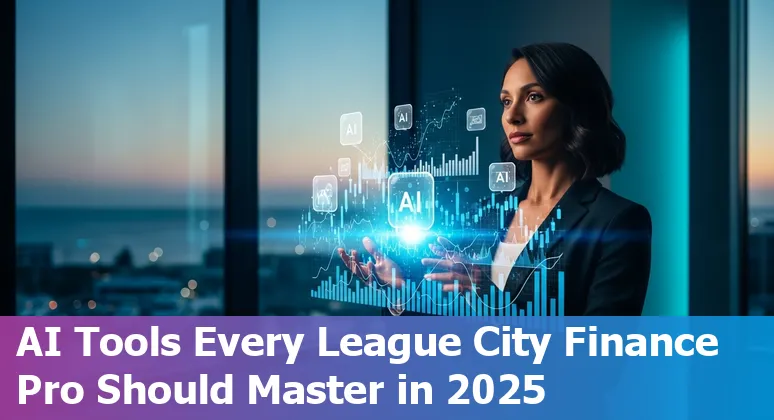 Finance professional using AI tools in an office in League City, Texas in 2025