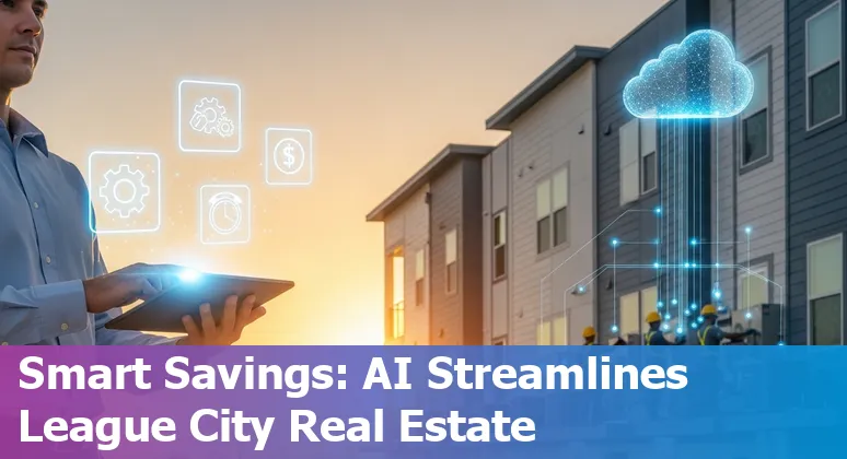 AI-powered property management dashboard in League City, Texas showing energy and occupancy savings