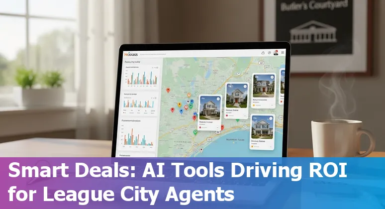 Real estate agent using AI tools for a League City, Texas listing in 2025