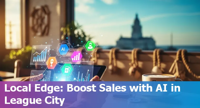 Sales professional using AI tools in an office in League City, Texas — 2025 beginner's guide image.