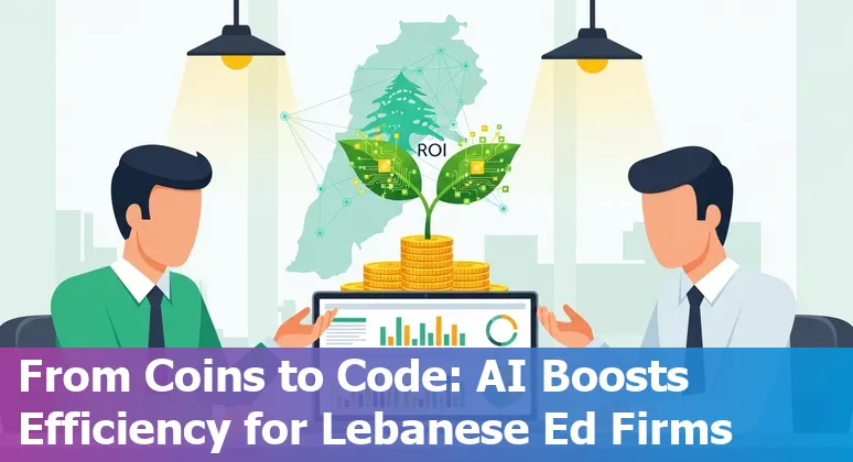 Teachers and students using AI-powered learning tools in a Lebanese classroom, Lebanon