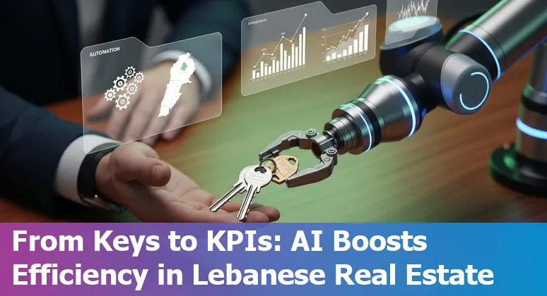 Real estate professional using AI tools on a laptop in Beirut, Lebanon, LB to reduce costs and improve efficiency