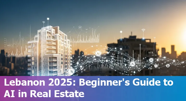 AI and real estate in Lebanon 2025: Beirut skyline with smart-home, IoT, and contract icons
