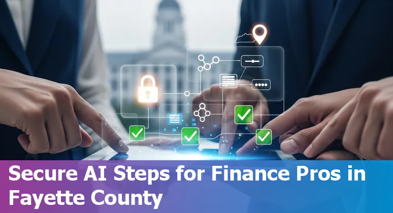 Finance professional using AI tools in Lexington Fayette, Kentucky office, 2025