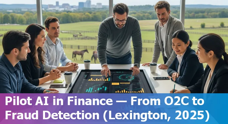 Finance professional using AI tools dashboard in Lexington Fayette office setting