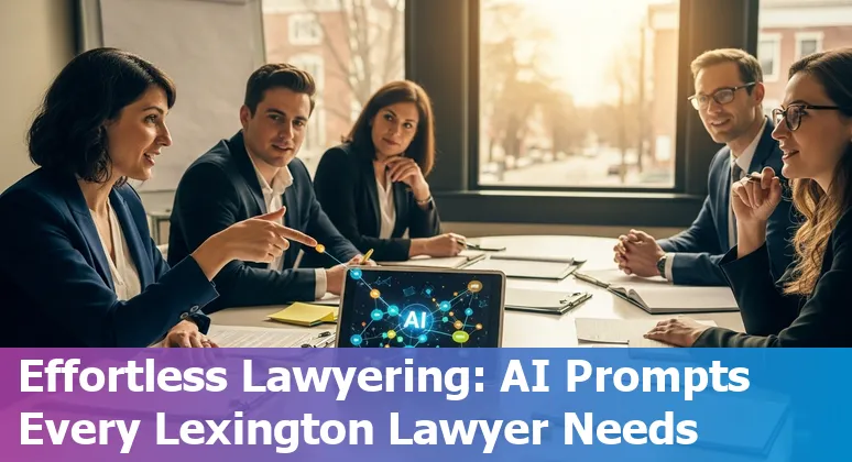 Lexington Fayette courthouse with icons for AI legal tools: CoCounsel, Spellbook, Harvey, LawDroid, Clearbrief.