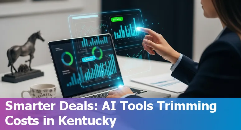 Real estate agent using AI tools on a laptop in Lexington Fayette, Kentucky, US