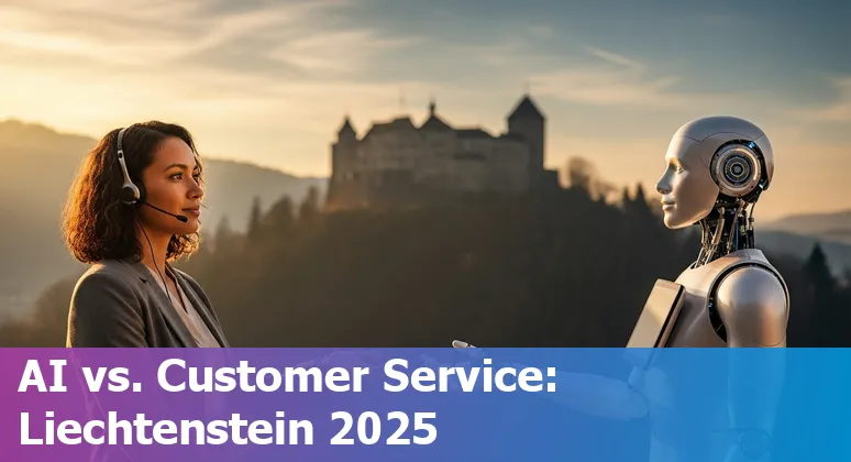 Customer service agent collaborating with an AI assistant in Liechtenstein