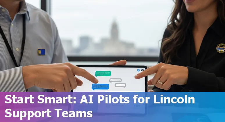 Customer service team using AI chatbot dashboard in Lincoln, Nebraska, US in 2025