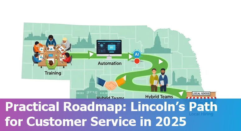 Customer service agent using AI tools in Lincoln, Nebraska office — adapting jobs in 2025
