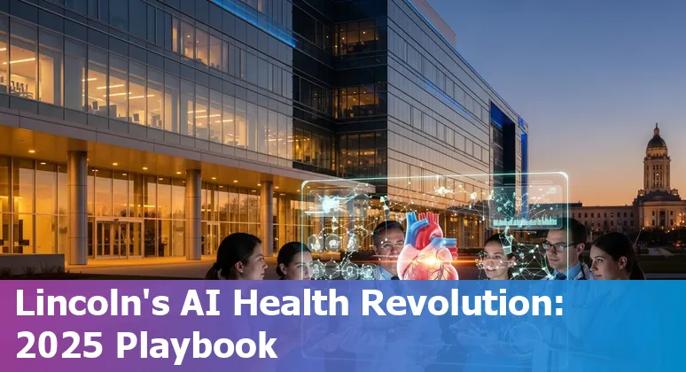 Healthcare AI in Lincoln, Nebraska 2025: clinicians and AI agents collaborating in a hospital setting