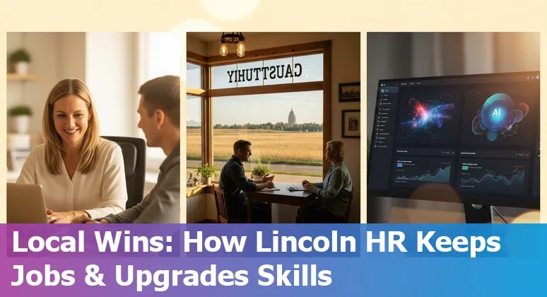 HR team discussing AI adoption in Lincoln, Nebraska office, 2025