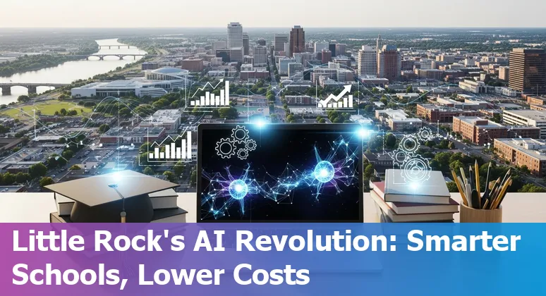 Education company staff using AI tools at a Little Rock, Arkansas school district office