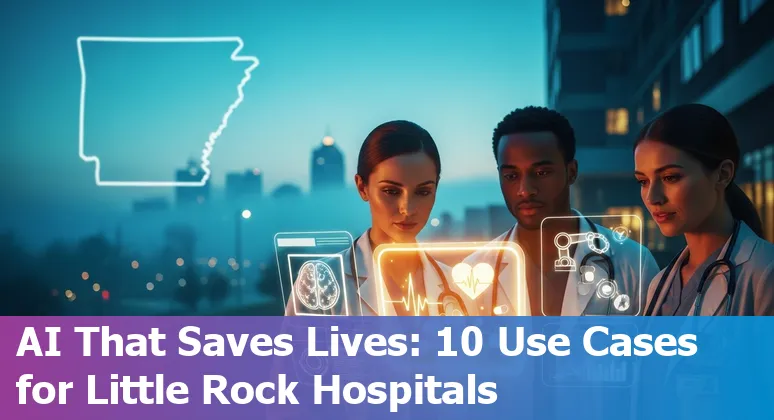 Healthcare professionals in Little Rock reviewing AI-powered medical imaging on a monitor.