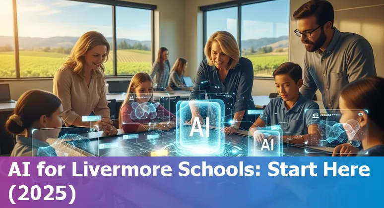 Teachers and students using AI tools in a Livermore, California classroom in 2025