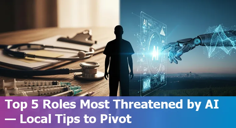 Healthcare workers in Livermore discussing AI and reskilling options in a clinic setting.