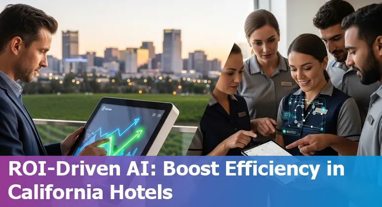 Hotel staff using AI dashboard in Livermore, California to optimize operations and cut costs