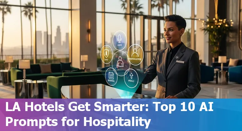 Hotel front desk using voice AI on phone with mobile booking integrations for Los Angeles hospitality.
