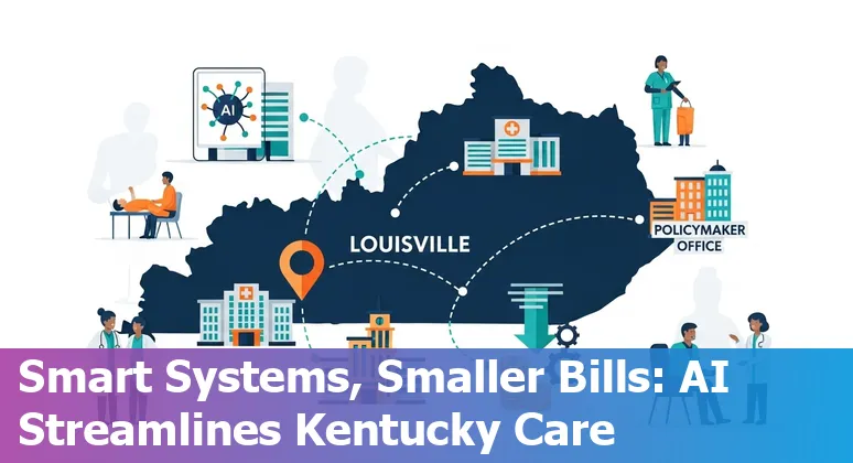 AI-assisted radiology workstation at UofL Health showing triage alerts in Louisville, Kentucky.