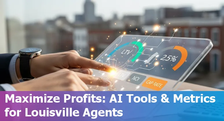 AI-assisted property search in Louisville, Kentucky skyline with data overlays