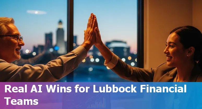 Financial services AI workshop in Lubbock, Texas: beginners learning AI tools for banks and fintechs in 2025.