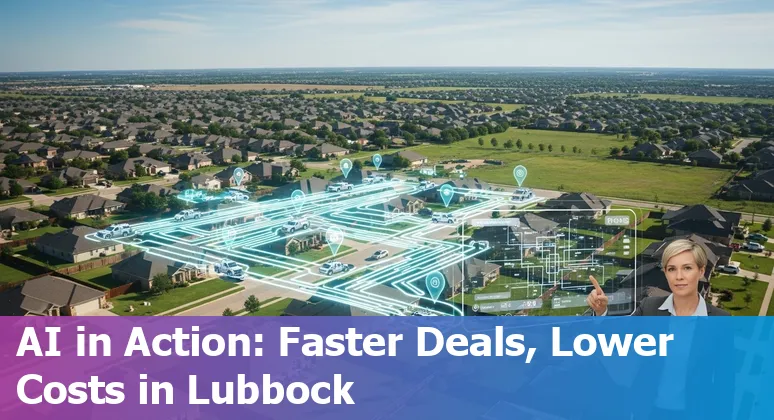 Lubbock, Texas real estate team reviewing AI-powered property analytics on a tablet