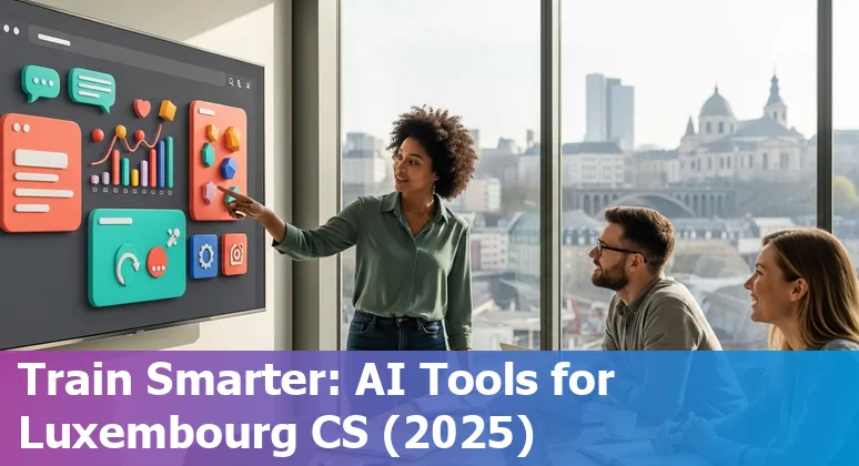 Customer service team using AI tools in a Luxembourg office, 2025