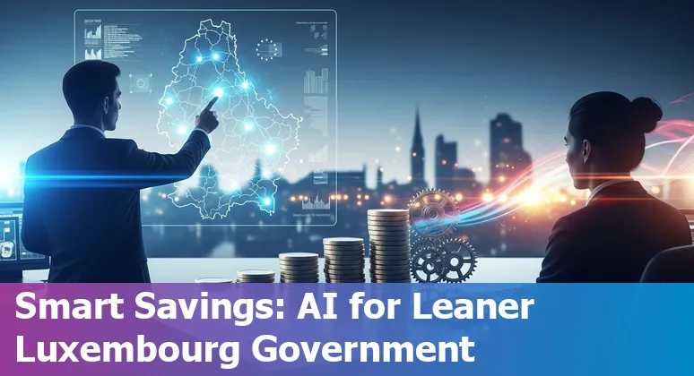 Illustration of AI-driven public services and cost savings for government companies in Luxembourg, LU