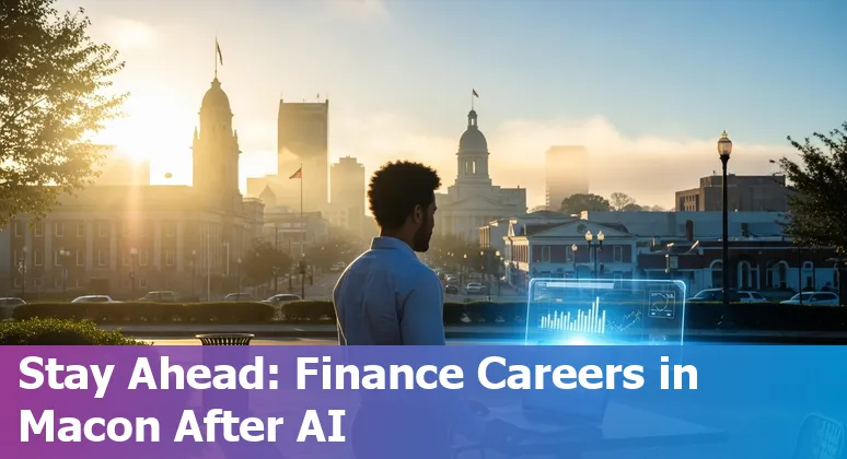Finance professional using AI tools in an office in Macon, Georgia