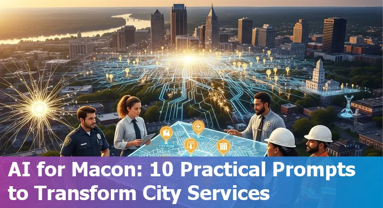 City staff using AI dashboards for municipal services in Macon, Georgia.