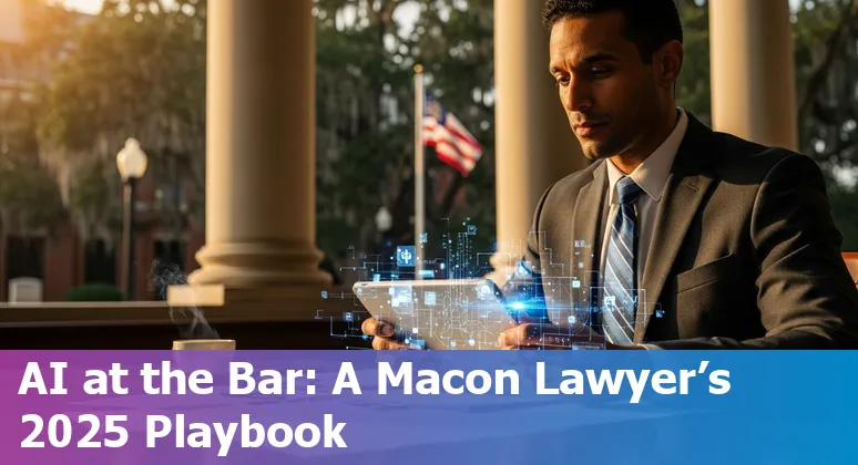 Macon, Georgia lawyer using AI tools on laptop — ethical, secure AI for legal practice in Macon, Georgia